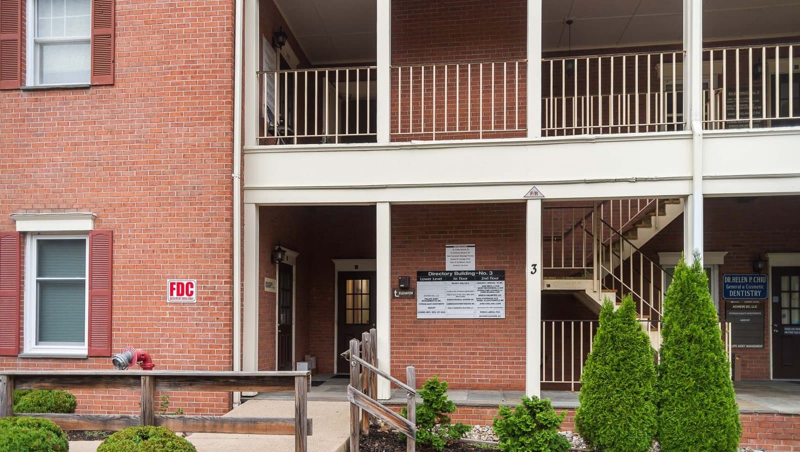 Entrance to Elisabeth Coffey's office building — 248 Columbia Turnpike, Building 3, Florham Park, NJ